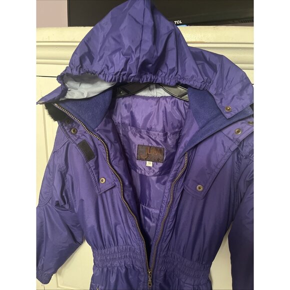 Ski Suit One Piece Snowsuit Snow Bib Girls 10 Jupa sports Purple Hood Embroidery - Picture 5 of 6